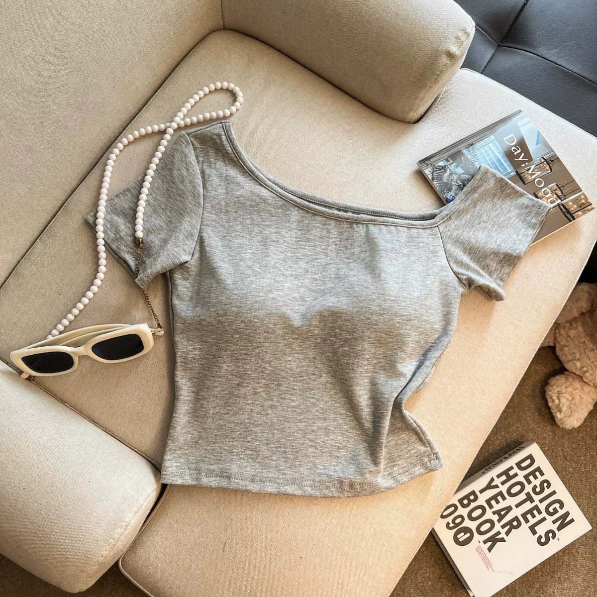 Madrid Drop Shoulder Built-In Bra Top